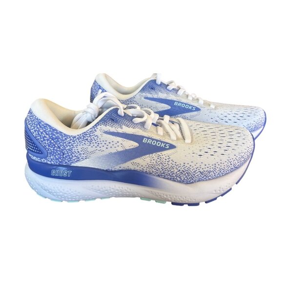 Brooks Ghost 16 Neutral Running Shoes White and Blue Size 6 New In Box - Picture 4 of 9